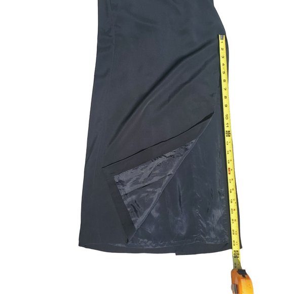 Vintage Black Montage by Mon Cheri Square-Neck Slim-Cut Gown Size 4 - Picture 13 of 16